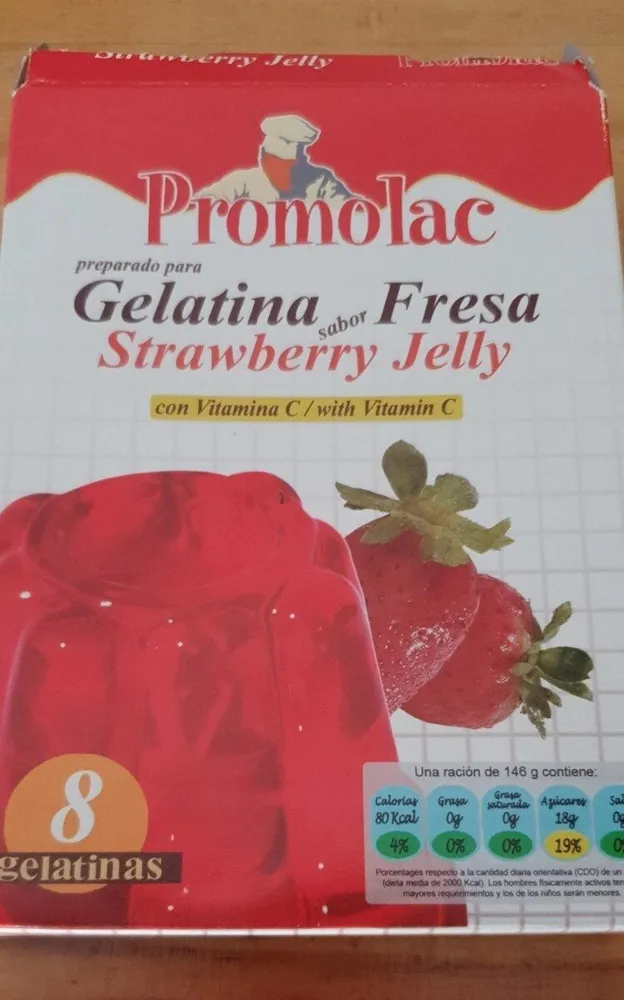Gelatine gout fraise
