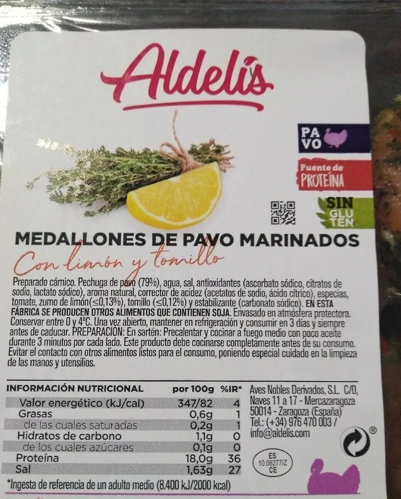 Medallones de pavo marinados