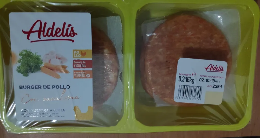 Burguer de pollo con zanahoria