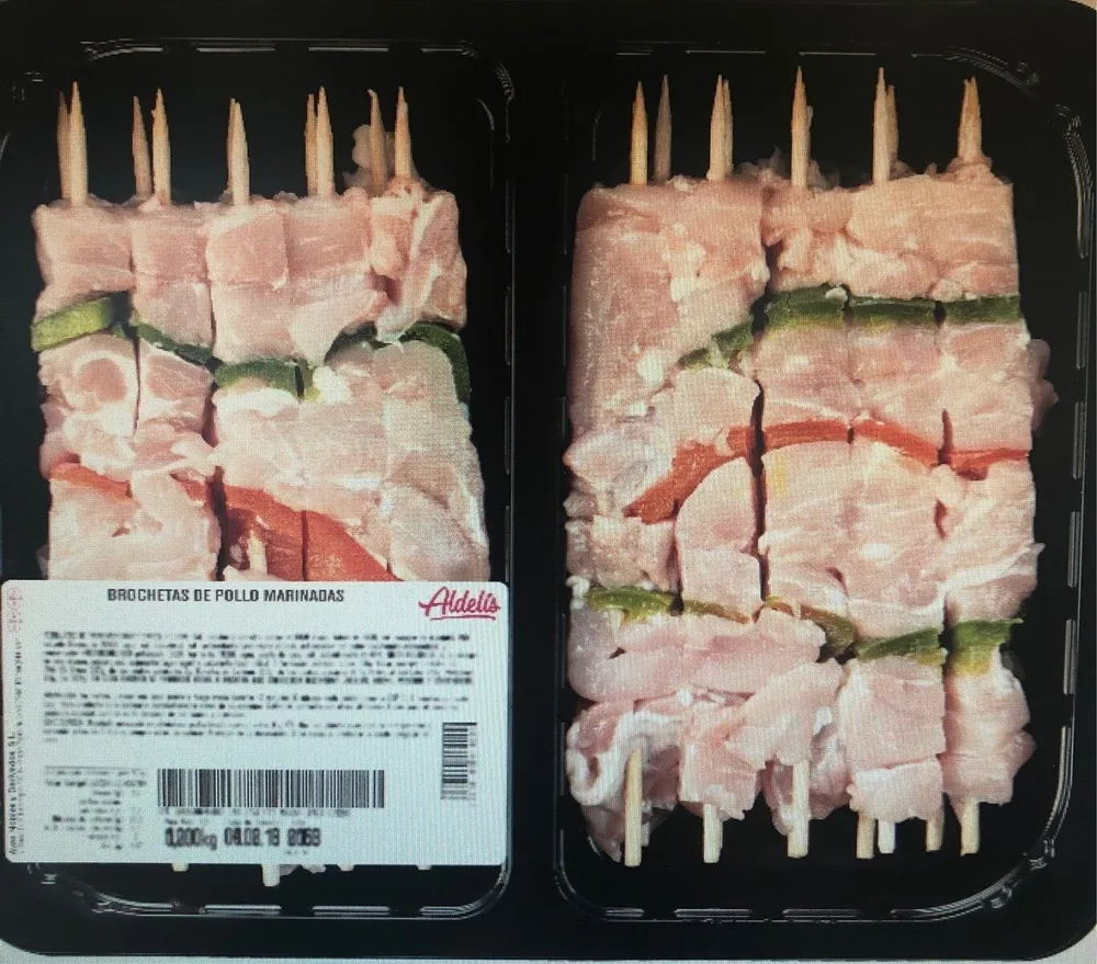 Brocheta pollo marinadas
