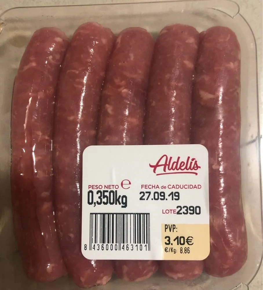 Longaniza fresca pavo