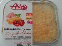 Lasaña de pollo y pavo