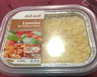 Lasaña de pollo y pavo