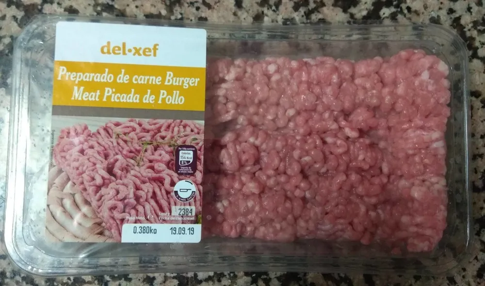 Carne picada burger meat de pollo