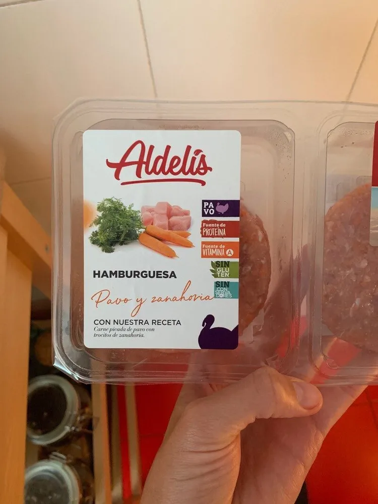 Hamburguesa de pavo y zanahoria
