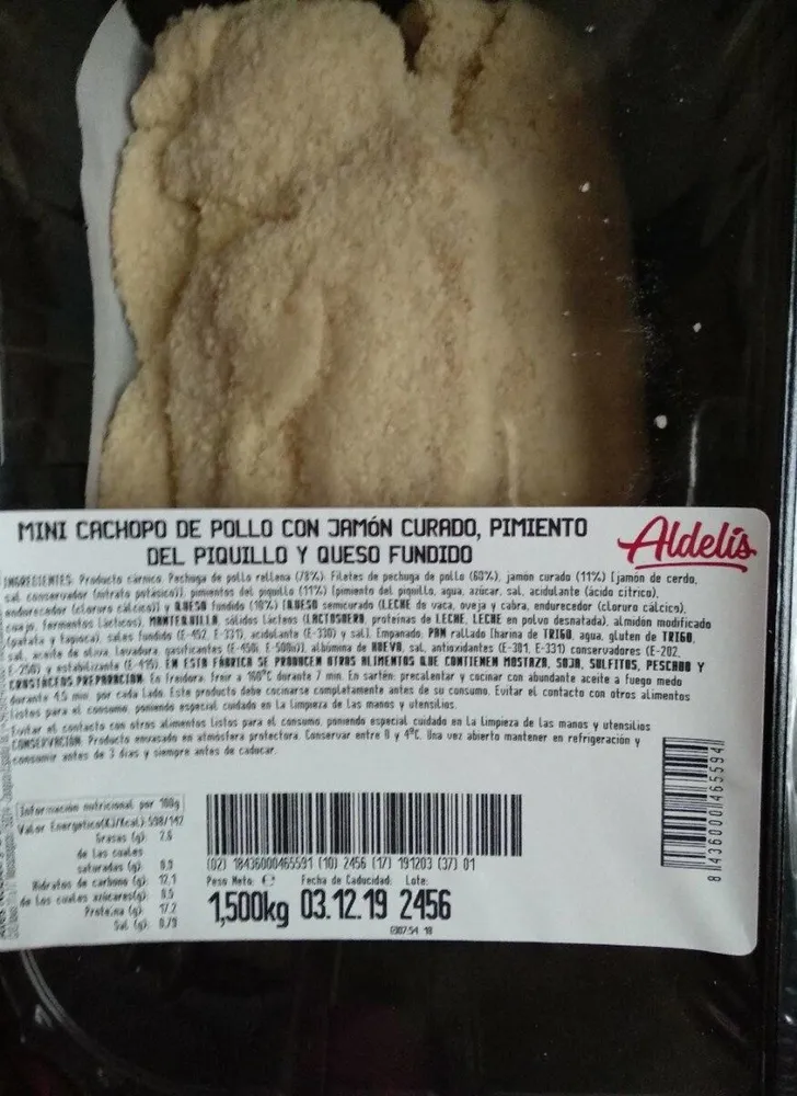 Mini cachopo de pollo
