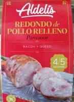Redondo de pollo relleno para asar bacon y queso