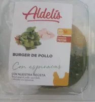 Burger de pollo con espinacas
