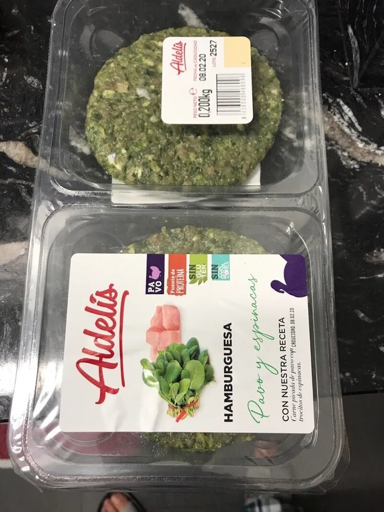 Hamburguesas de pavo y espinacas sin gluten