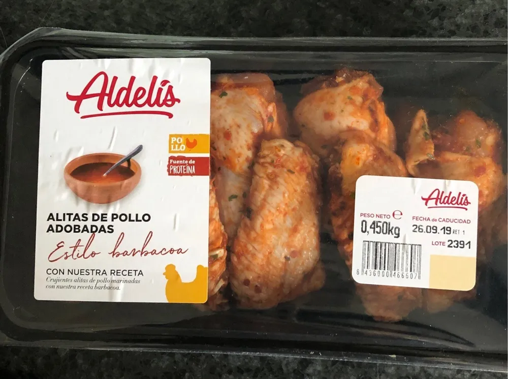 Alitas de pollo adobadas