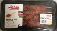 Pinchos de pavo adobados con pimenton