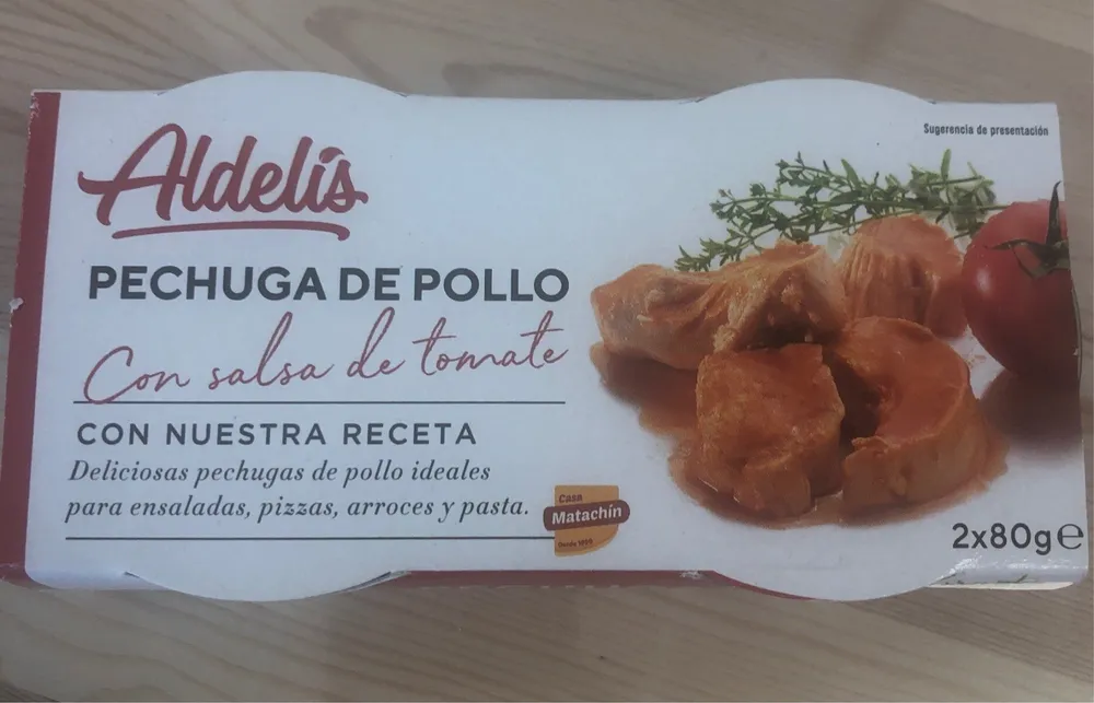 Conserva pechuga de pollo con tomate