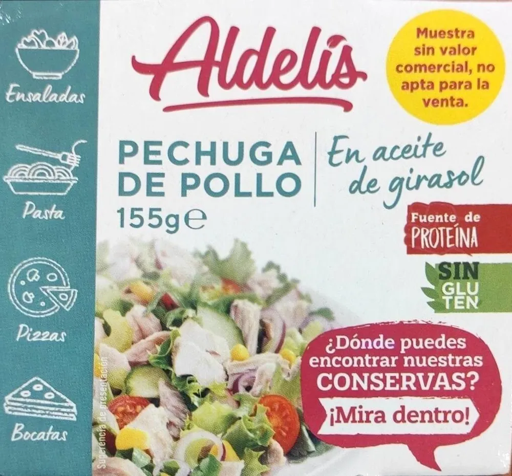 Aldelis Pechuga de pollo en aceite de girasol