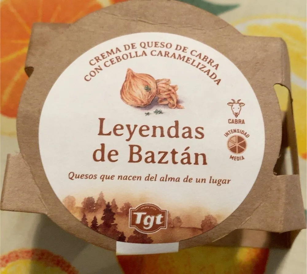 Crema de queso de cabra con cebolla caramelizada