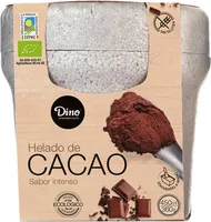 Helado de cacao sabor intenso ecológico y sin gluten tarrina