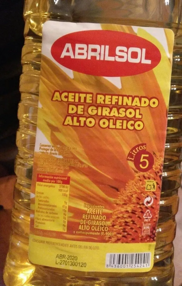 Aceite refinado de girasol alto oleico