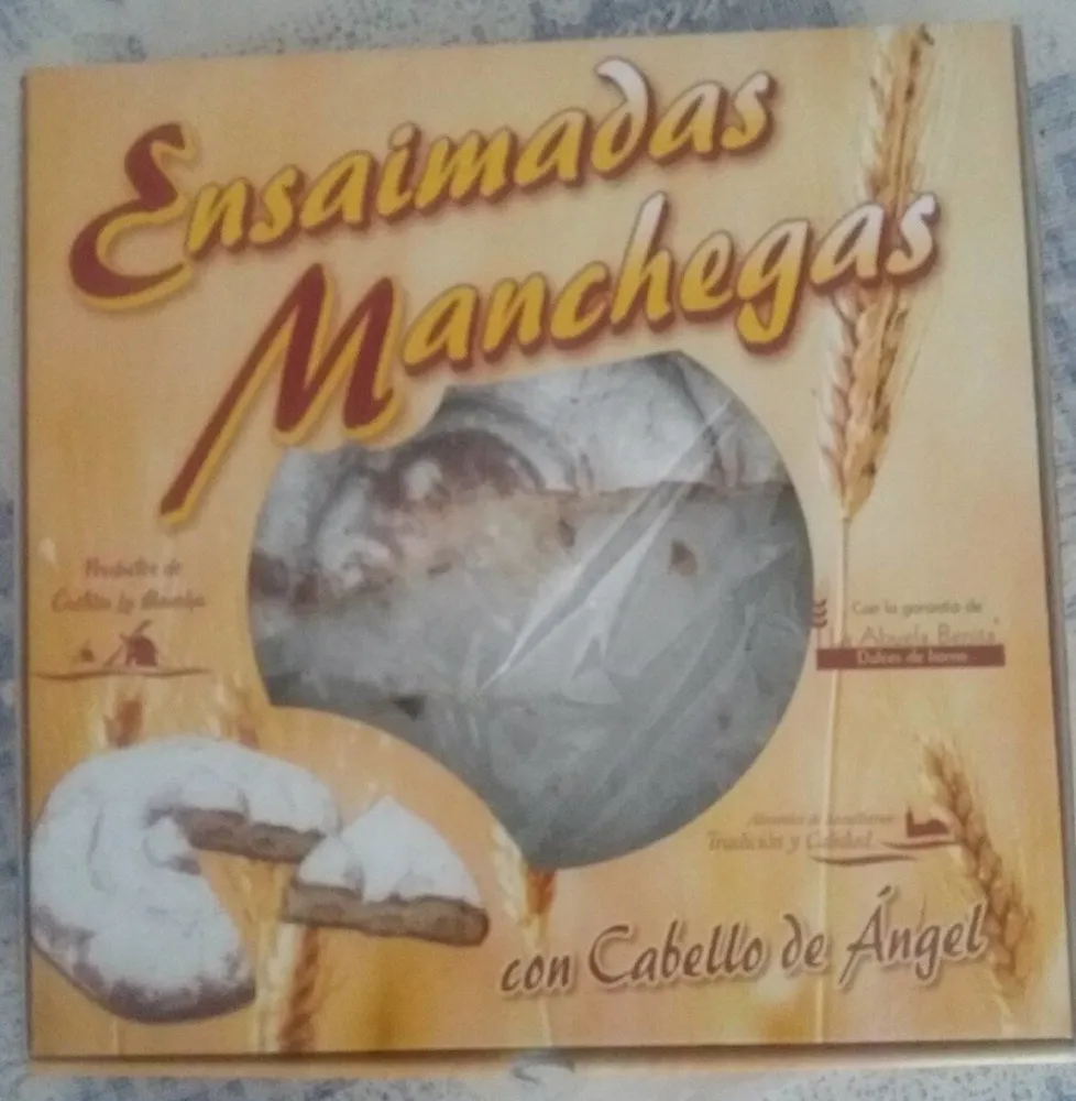 Ensaimada manchega con cabello de angel