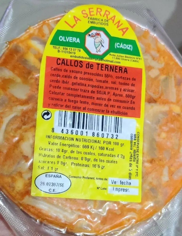 Callos de Ternera