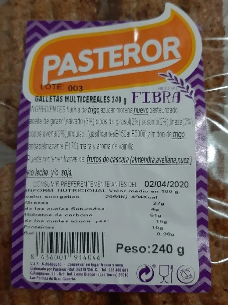 Galletas Multicereales