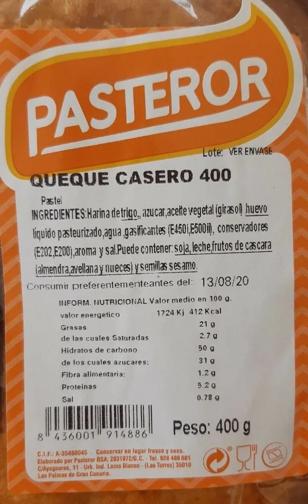 Queque casero 400
