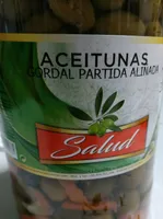 Aceitunas gordal partida aliñada