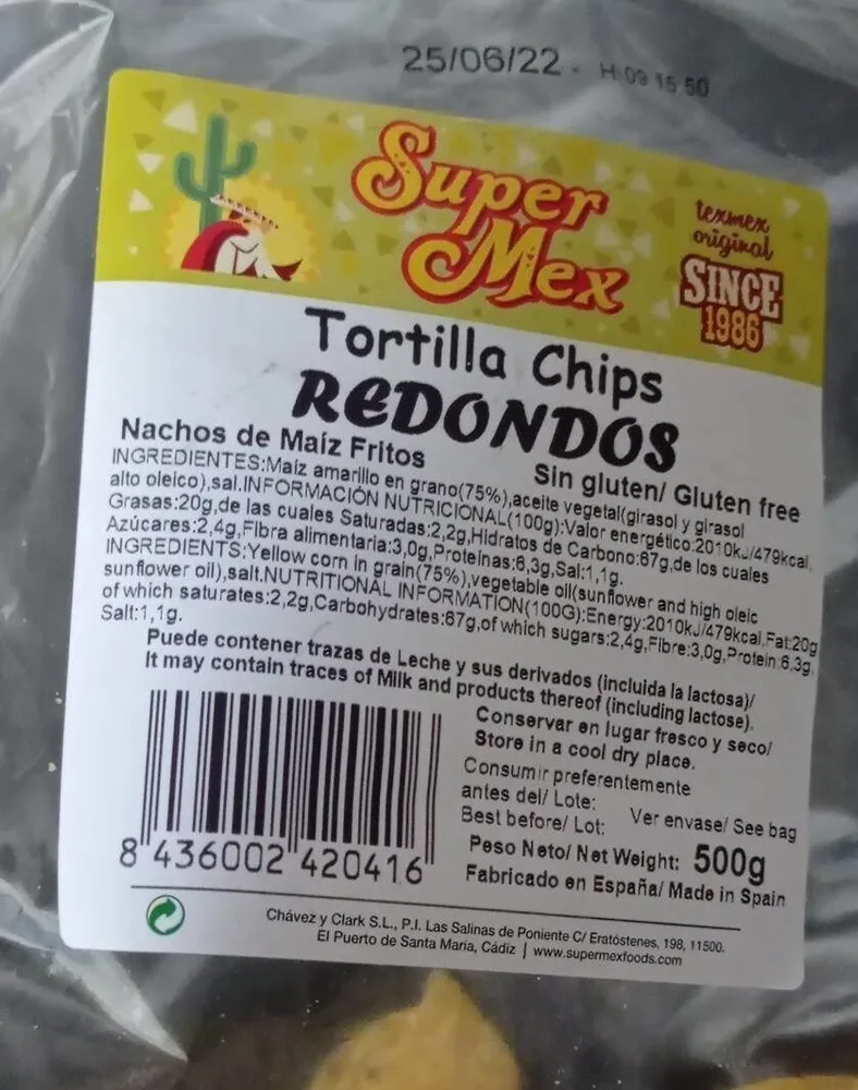 tortilla chips redondos