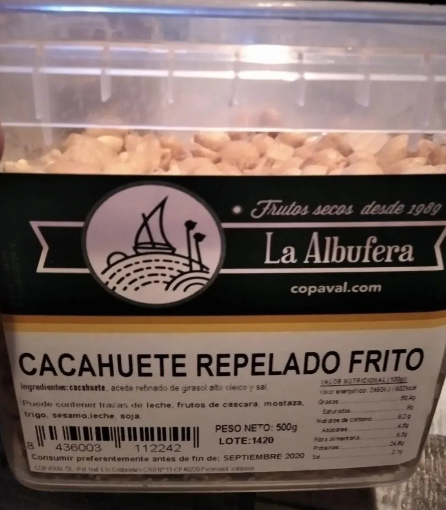 Cacahuate repelado frito