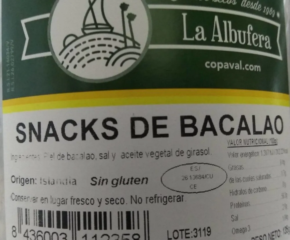 Snacks de bacalao