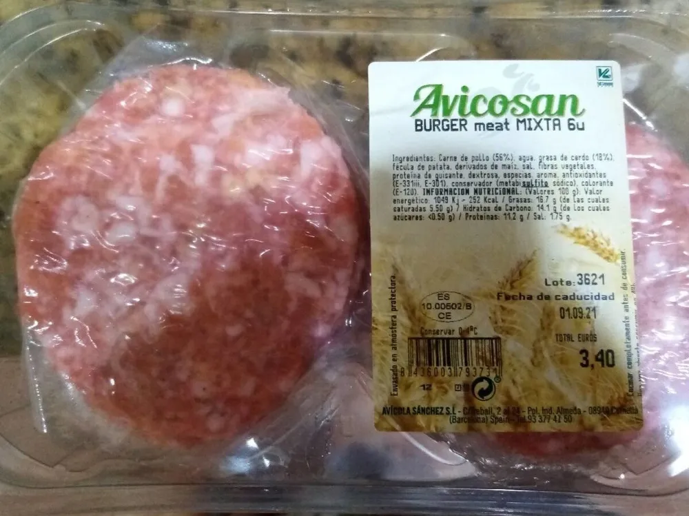 Burger meat mixta