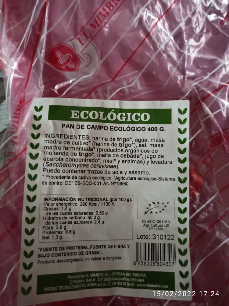 Pan de campo ecológico