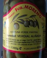 Aceitunas verdial aliñada