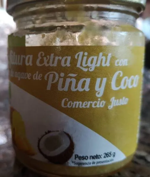 Confitura light con sirope de agave piña y coco