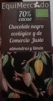 Chocolate negro ecológico almendras y limon
