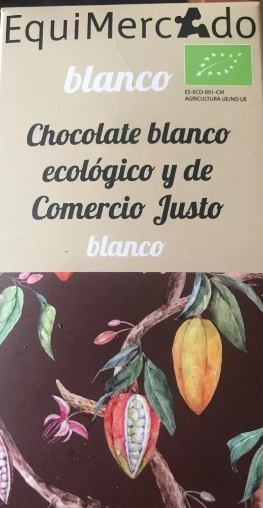 Chocolate blanco ecológico y de Comercio Justo