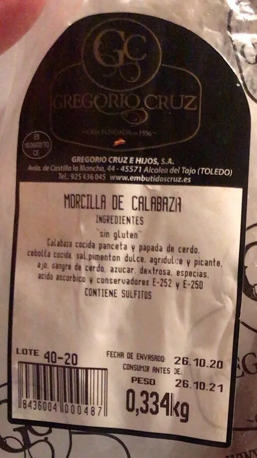 Morcilla de calabaza