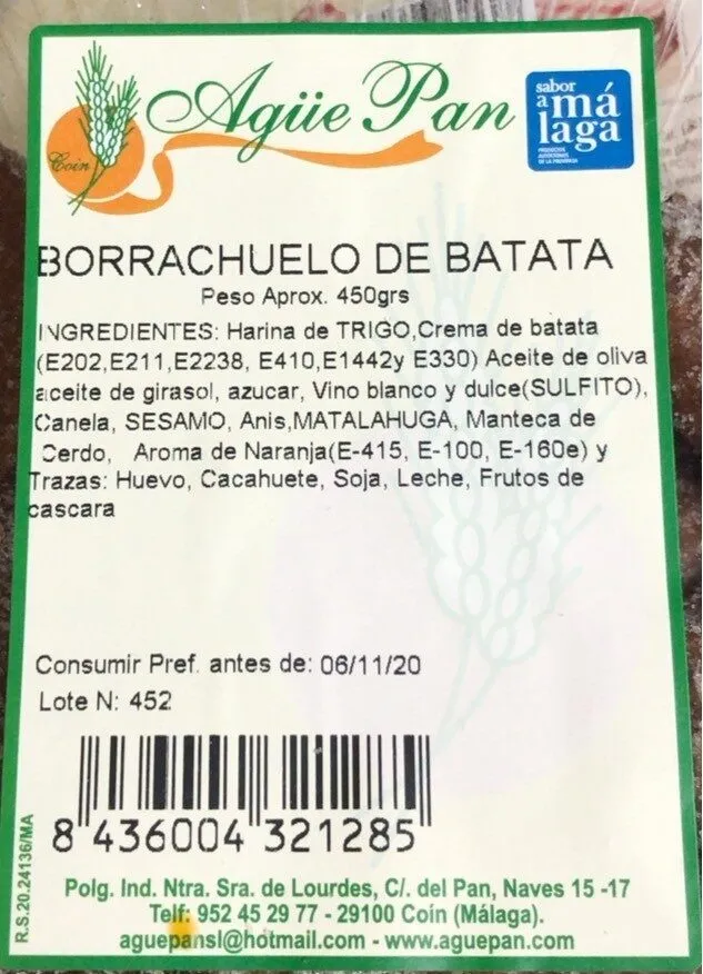 Borrachuelo de batata