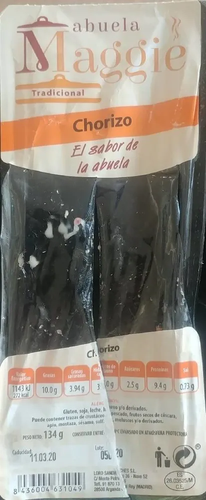 Sándwich chorizo