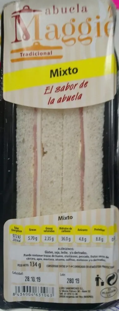 Sandwich mixto