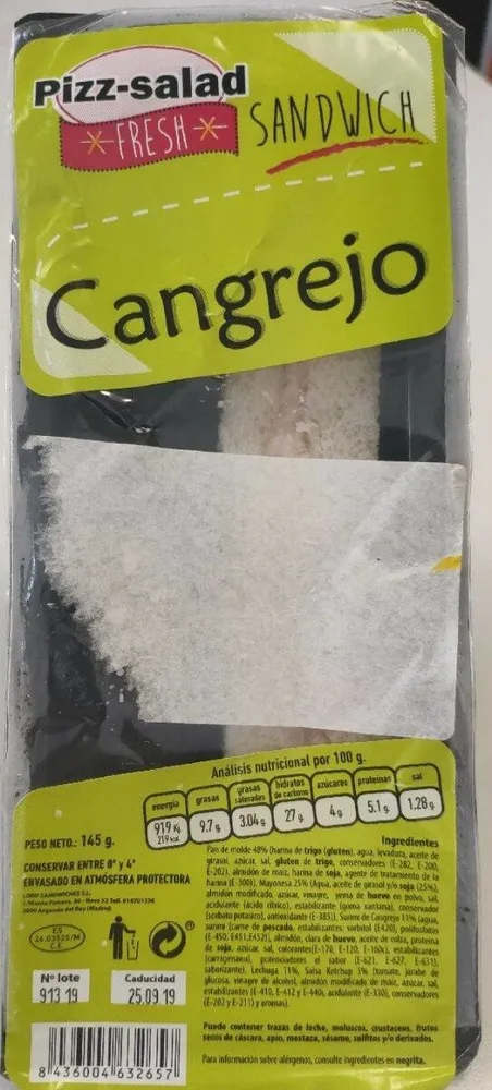Sandwich cangrejo