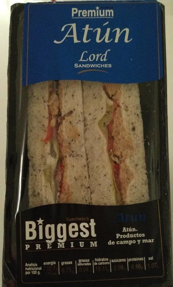 Premium atún lord sándwiches