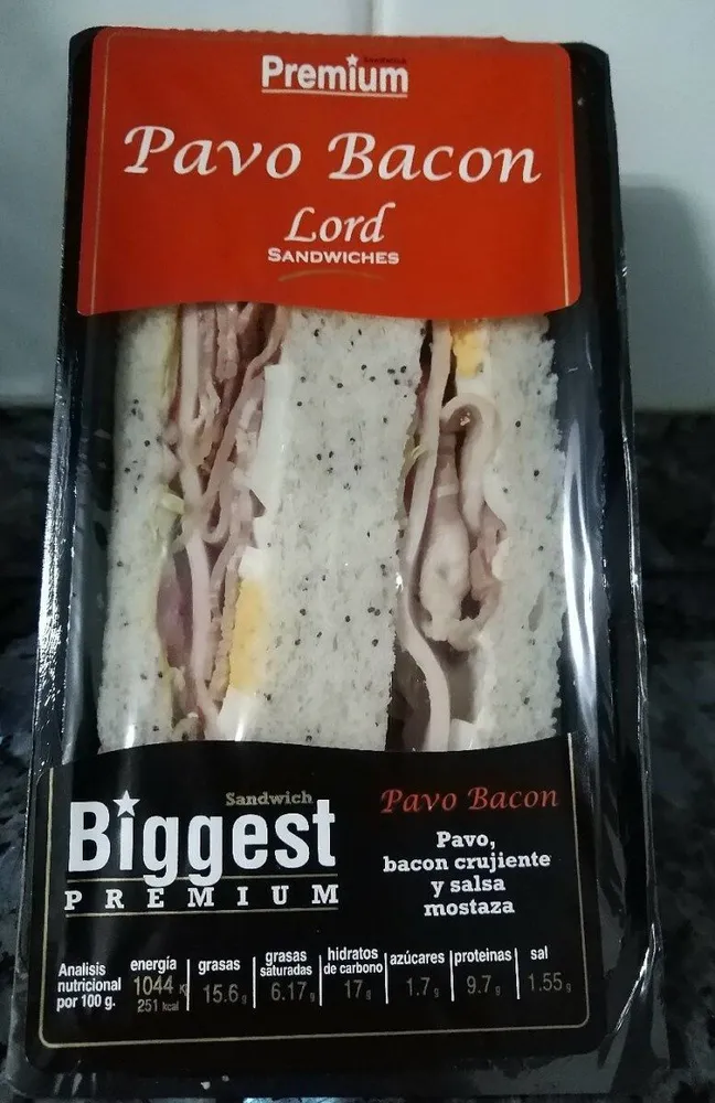 Sandwich de pavo y bacon
