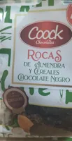 Rocas de almendra y cereal chocolate negro