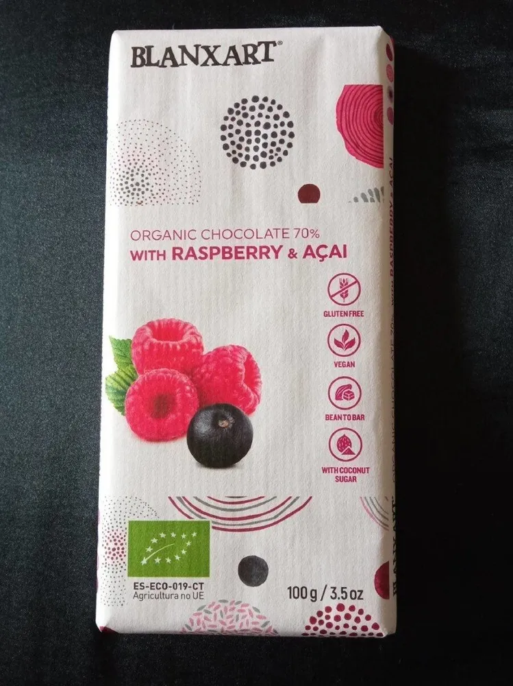 Orgánica chocolate 70% with Raspberry & Açai