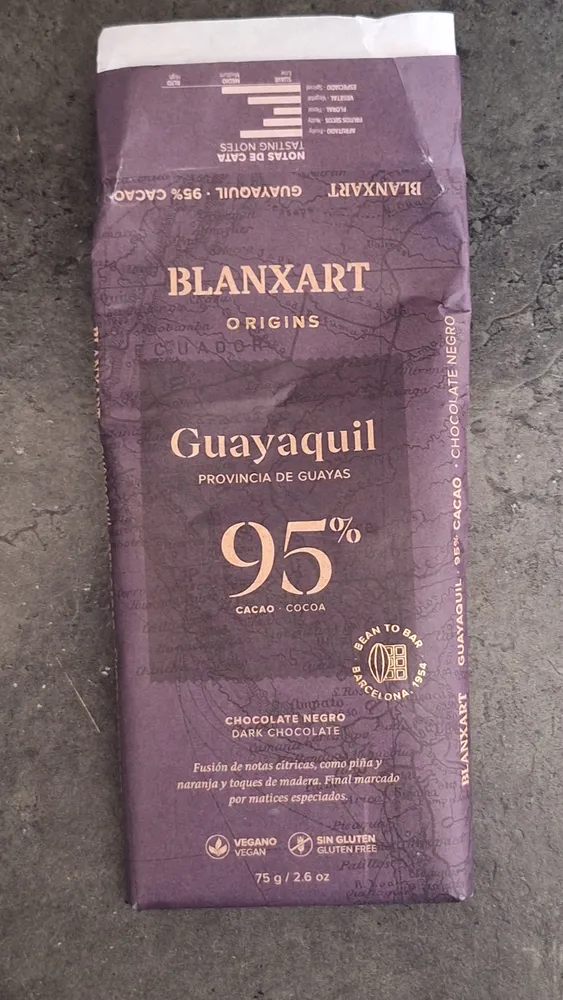 Chocolate negro 95% cacao Guayaquil