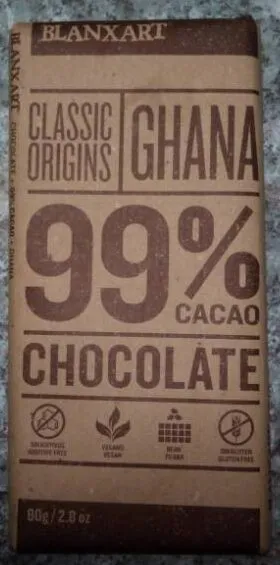 Chocolate 99% cacao ghana