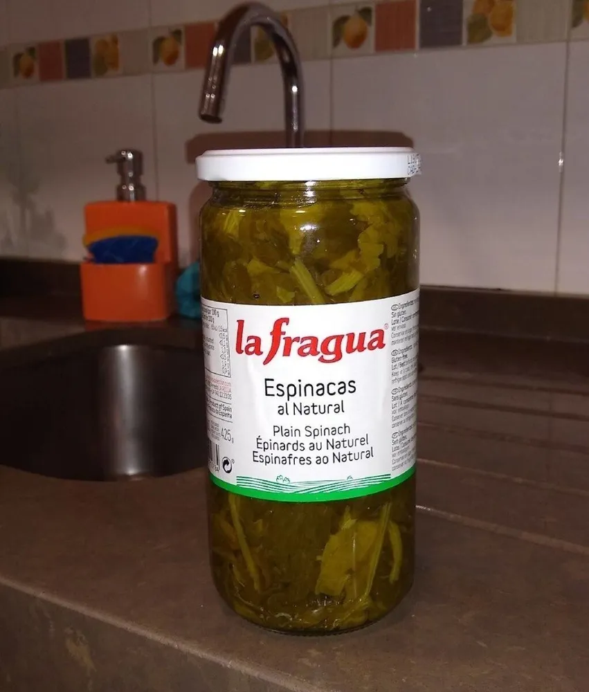 Espinacas al natural