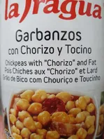Garbanzos con chorizo y tocino