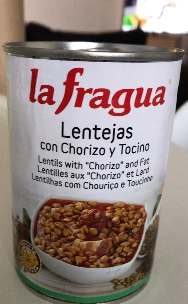 Lentejas con chorizo y tocino