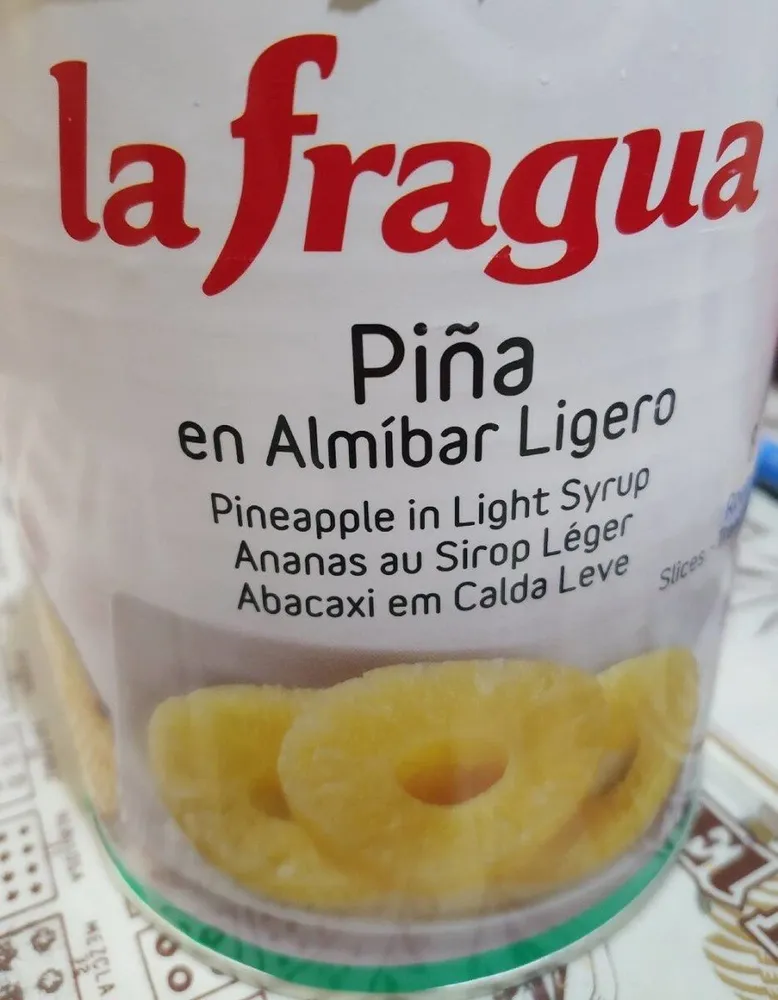 Piña en almíbar ligero