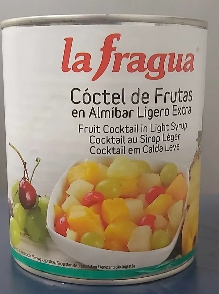 Cóctel de frutas en almíbar